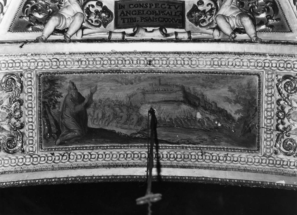 Episod biblici - Abramo salva Lot e Sodoma dall'attacco di un esercito nemico, Chiesa del SS. Nome di Gesù all'Argentina, Roma